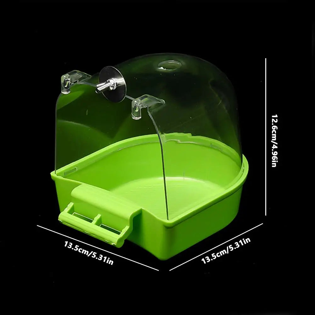 Clear Hanging Bird Bath for Cage