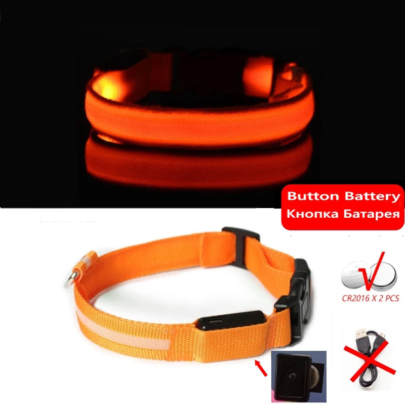 Led Dog Collar Light Anti-lost Collar