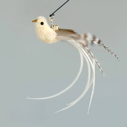 Handfree Bird/Feather Cat Wand with Bell