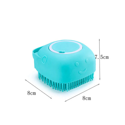 Pet dog silicone bath brush