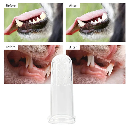 Silicone Fingertips Toothbrushes Cat Dog