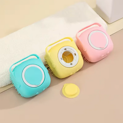 Pet dog silicone bath brush