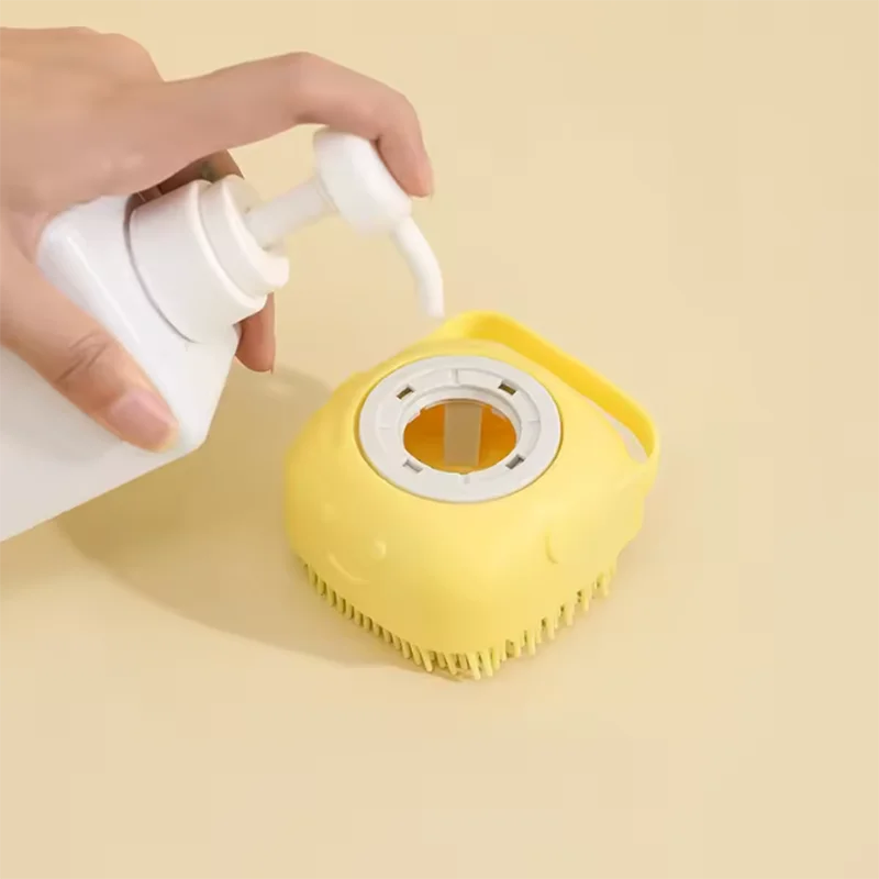 Pet dog silicone bath brush