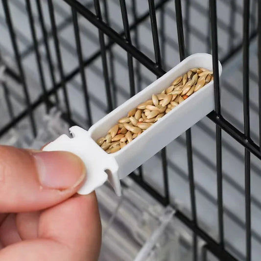 Small Bird Plastic Food Cup Convenient Feeder