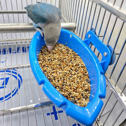 Parrot Food Tray Multifunction Creative Blue
