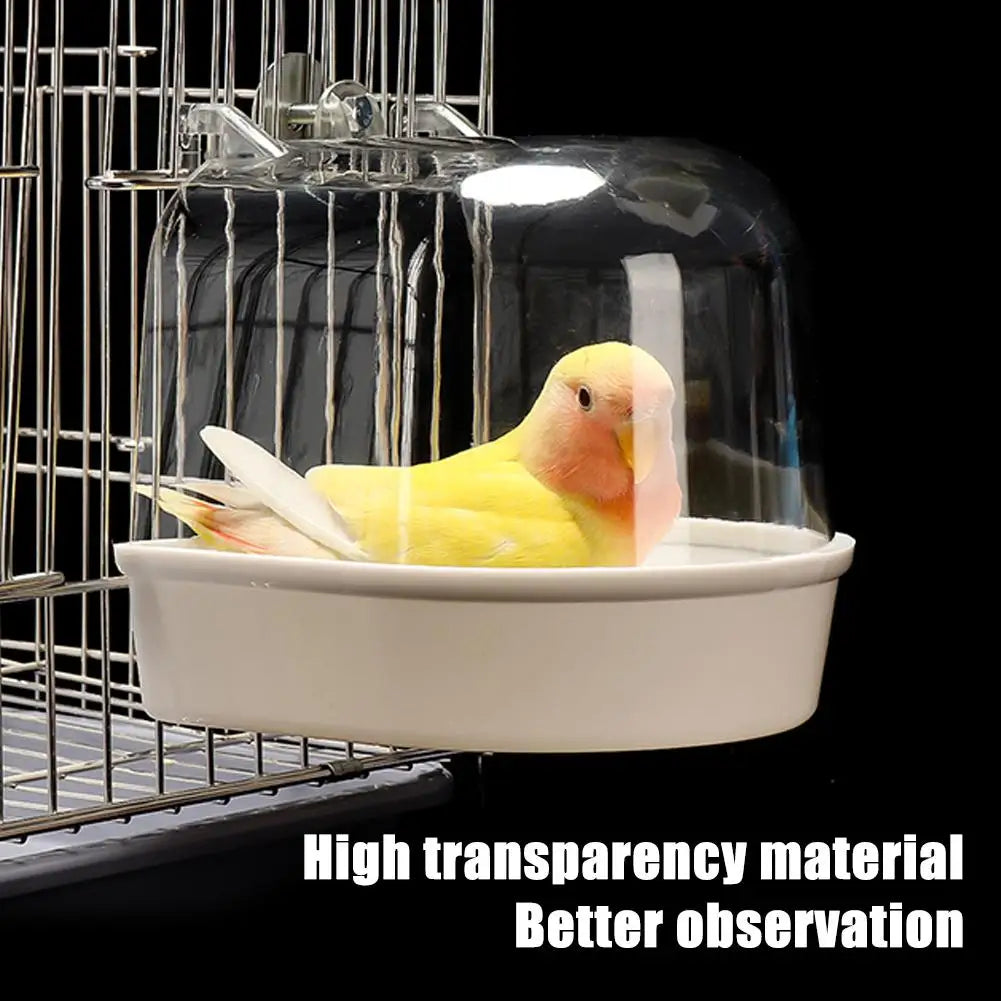 Clear Hanging Bird Bath for Cage