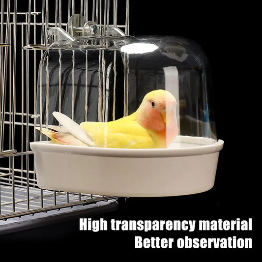 Clear Hanging Bird Bath for Cage