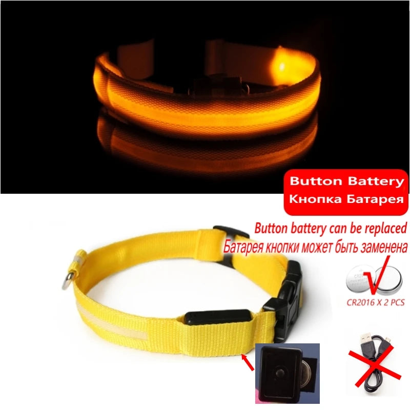 Led Dog Collar Light Anti-lost Collar