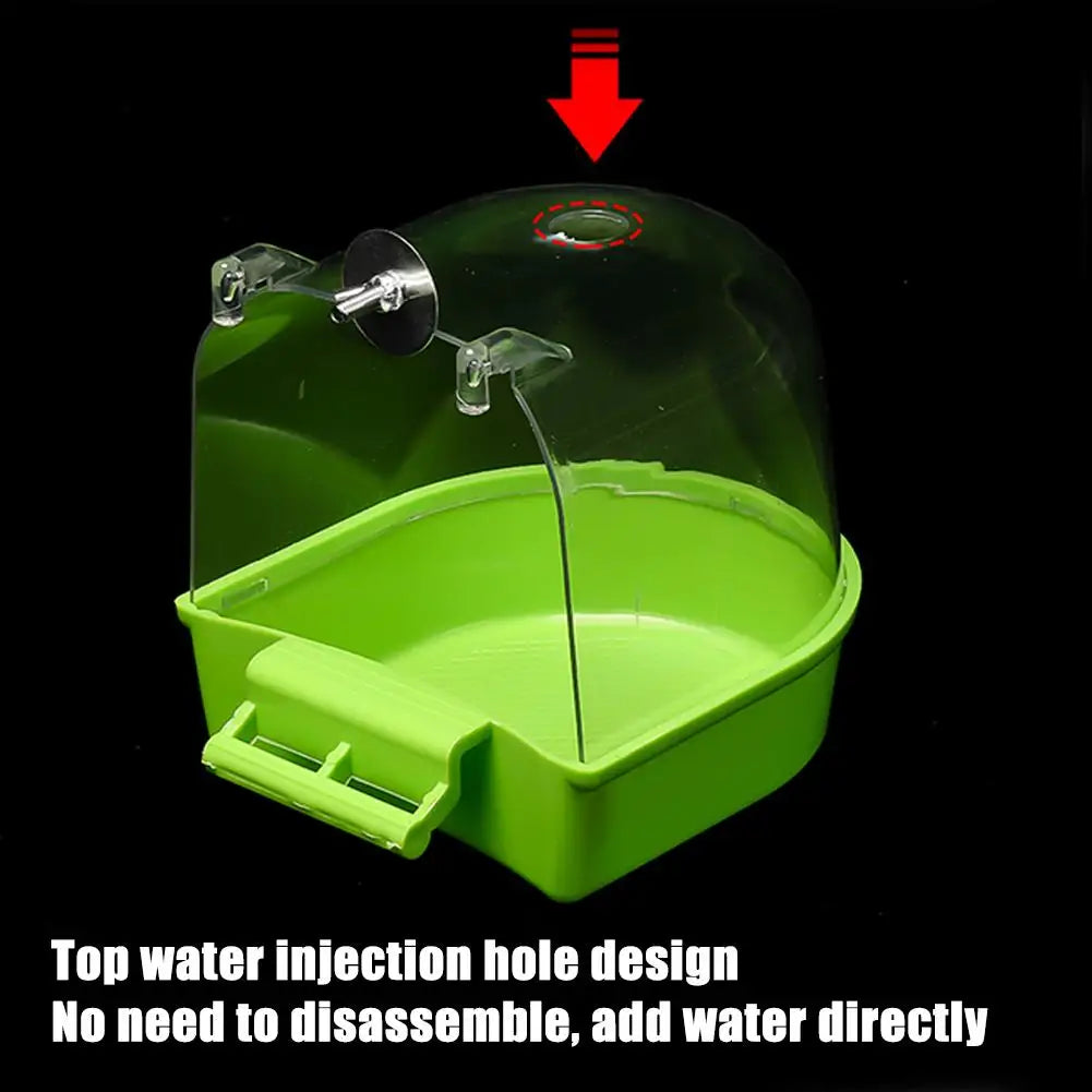 Clear Hanging Bird Bath for Cage