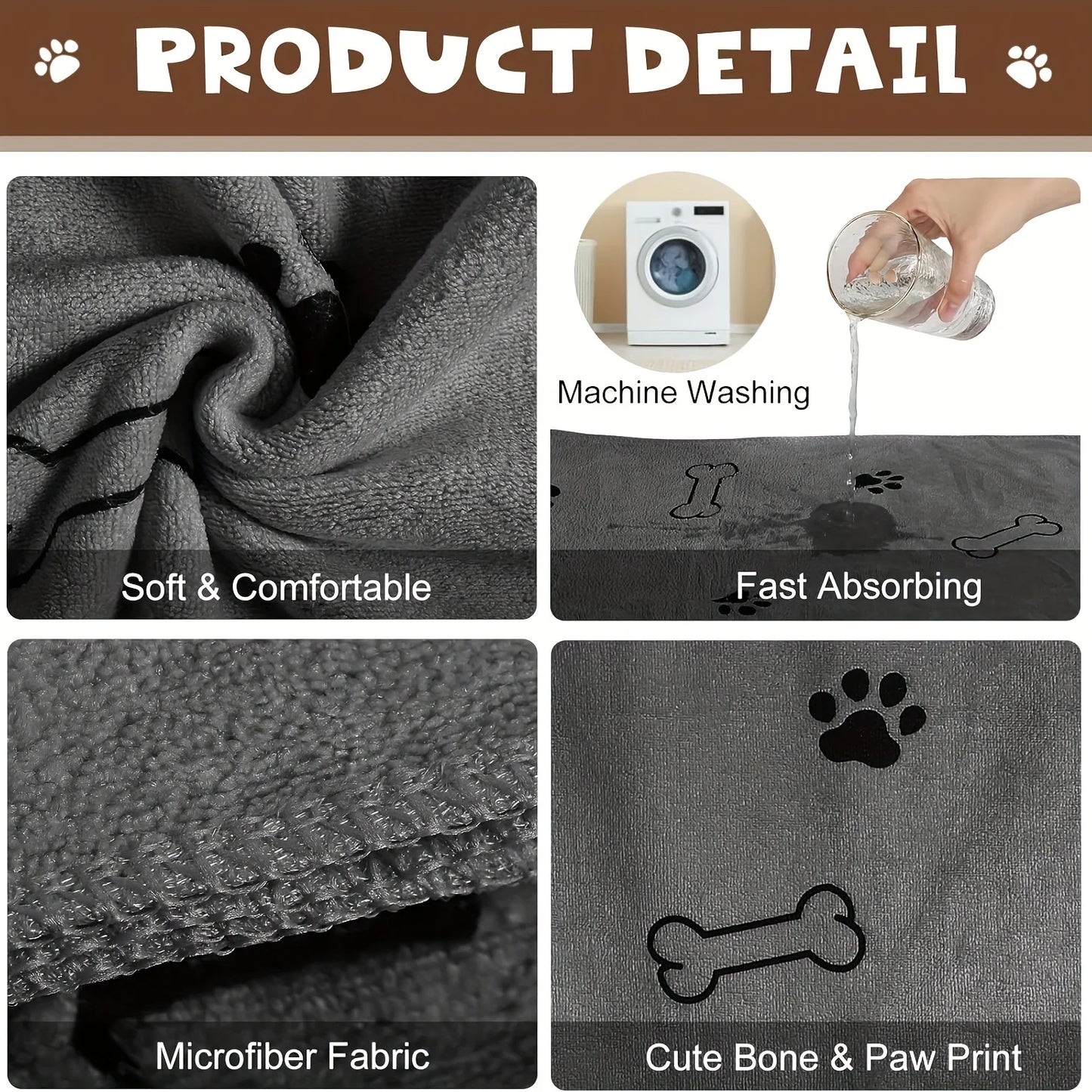 Dog Towel Drying Dog Cat Pet Towel