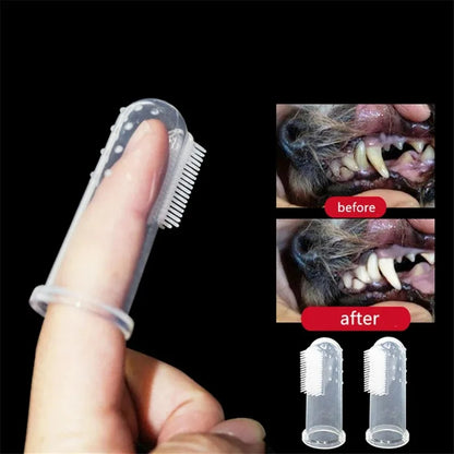 Silicone Fingertips Toothbrushes Cat Dog