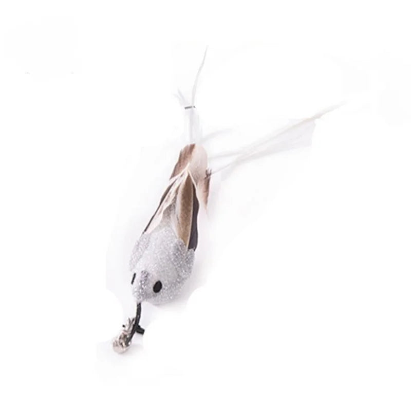 Handfree Bird/Feather Cat Wand with Bell