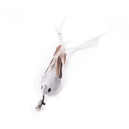 Handfree Bird/Feather Cat Wand with Bell