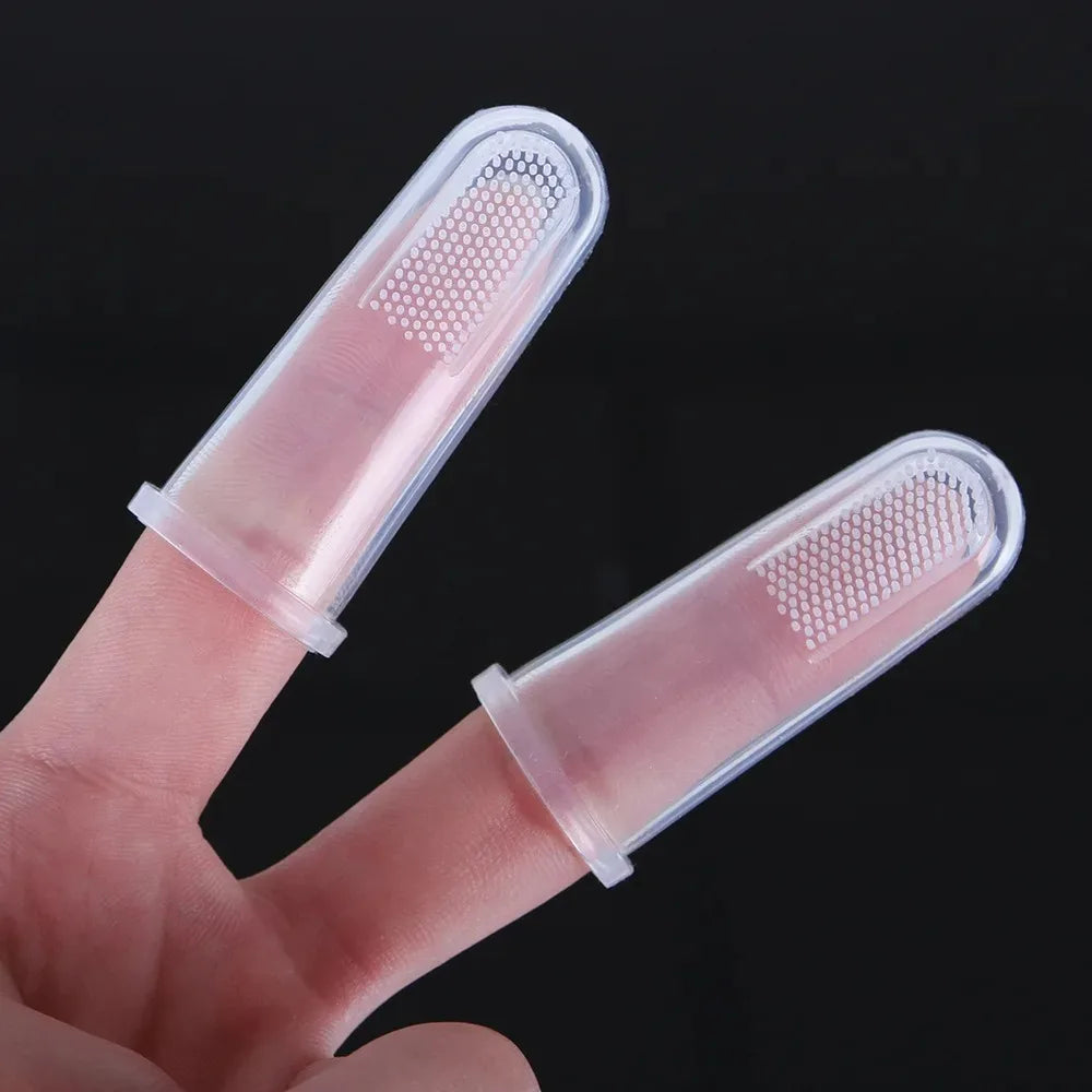 Silicone Fingertips Toothbrushes Cat Dog