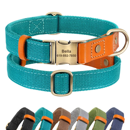 Nylon Custom Dog Puppy Collar Leash Set