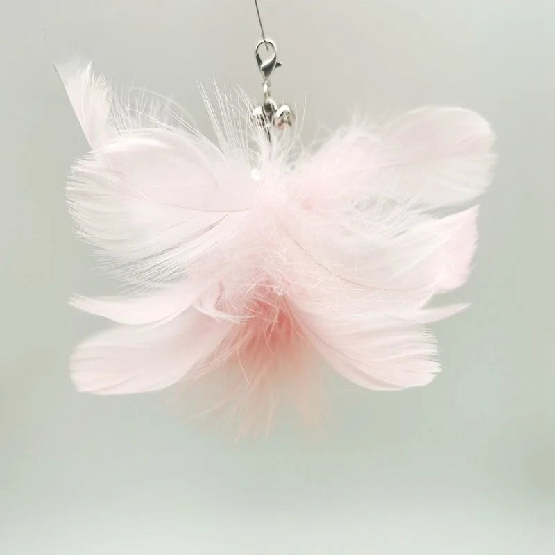 Handfree Bird/Feather Cat Wand with Bell