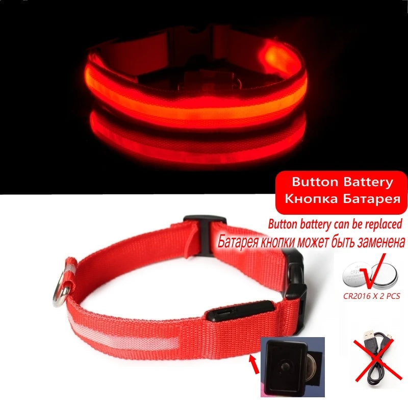 Led Dog Collar Light Anti-lost Collar
