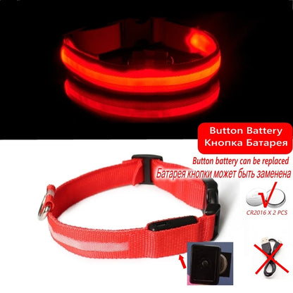 Led Dog Collar Light Anti-lost Collar