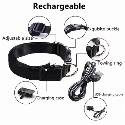 LED Glowing Dog Collar Adjustable Flashing