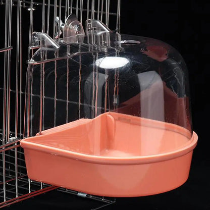 Clear Hanging Bird Bath for Cage
